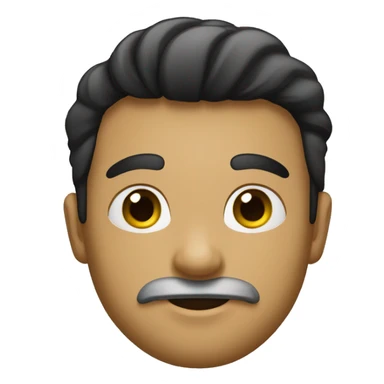 Pai branco, cabelo preto curto com um filho negro de cabelos longos cacheados sticker