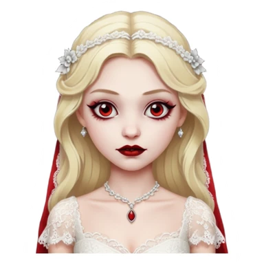 blonde vampire bride sticker