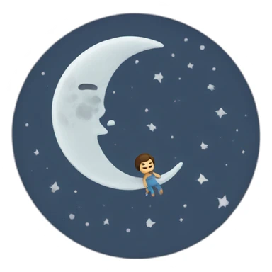 maybe falling from the moon sticker