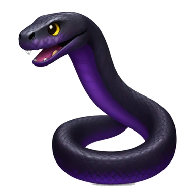 black snake with very dark violet chrome highlights  sticker