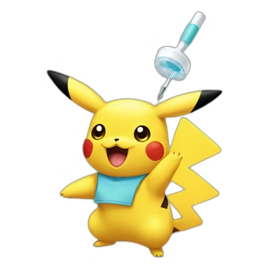 pikachu at the dentist sticker