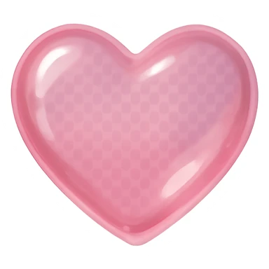 heart with a translucent jelly look, digital illustration, no background sticker