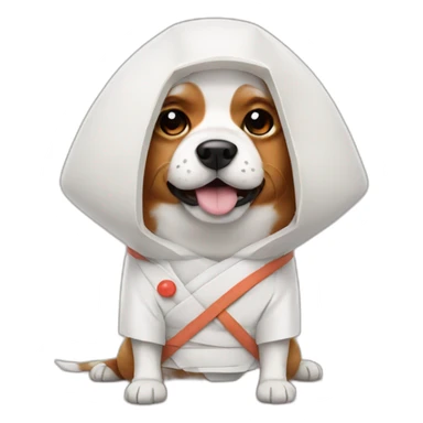 Dog dressed as nigiri sticker