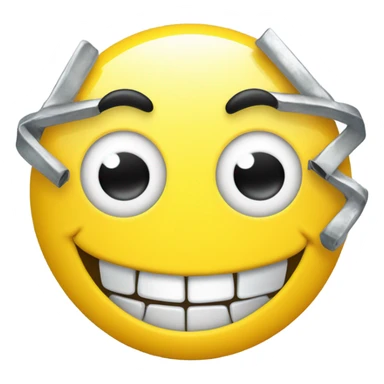 Smiley face with a grill sticker