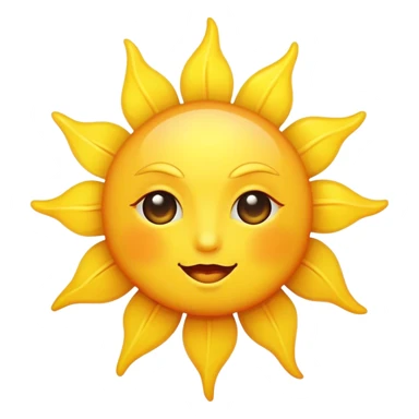 Realistic sun sticker