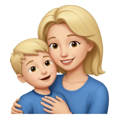 mom kiss son sticker