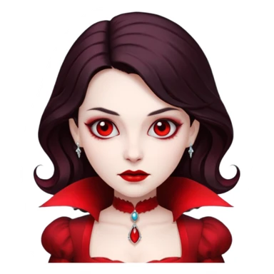 vampire queen with red dress sticker
