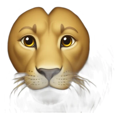 Lion sur l’eua sticker