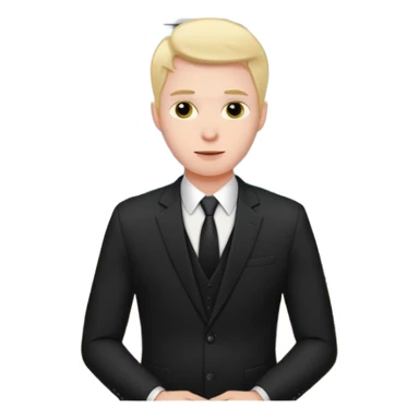 a white man, works in an office sticker