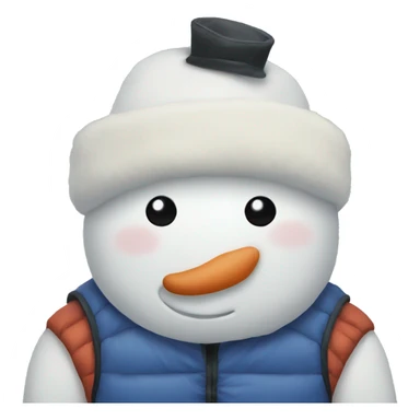 snowman with dad vest sticker