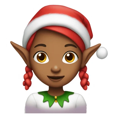 Girl christmas elf sticker