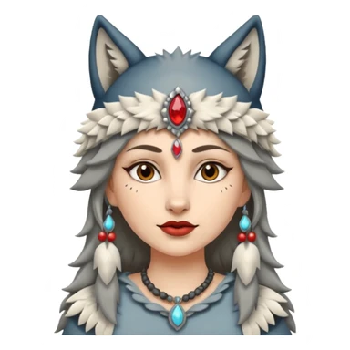 Wolf Jagd frau sticker