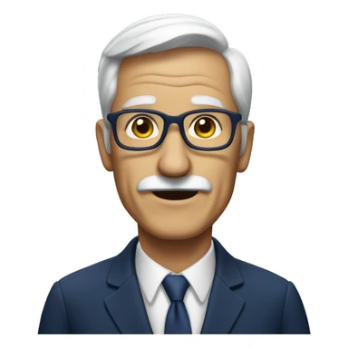 old man in navy suit sticker