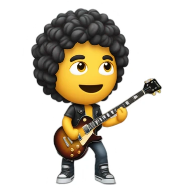 Rocker man playing gisbson les paul sticker