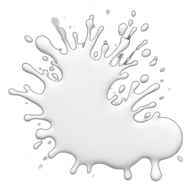 white paint splash sticker