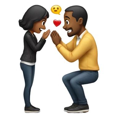 Men proposing to women  sticker