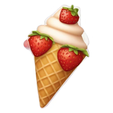strawberry wafer cone  sticker