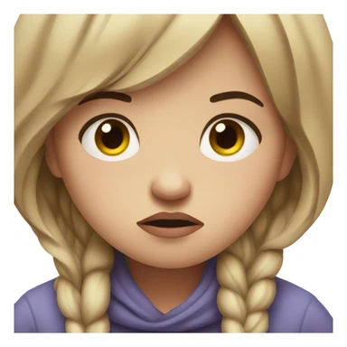 Grumpy and tired girl sticker