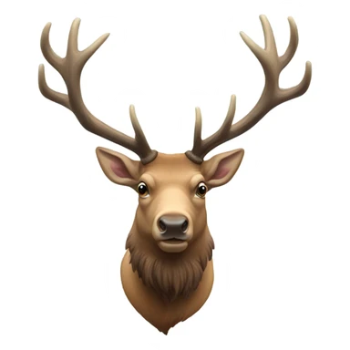 Bull elk with large antlers sticker