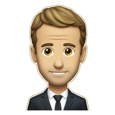 Macron qui fait un doit sticker