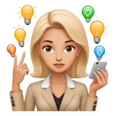 female entrepreneur brainstorm new idaes sticker