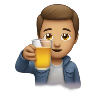 someone who drinks apple juice sticker