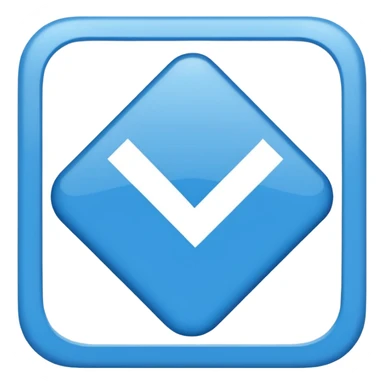 i want a small blue background with a check mark inside it sticker