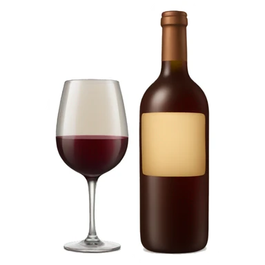 Wine bottle brown sticker