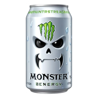Банка белого енергетика "MONSTER" sticker