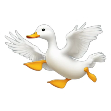 ducks running sticker