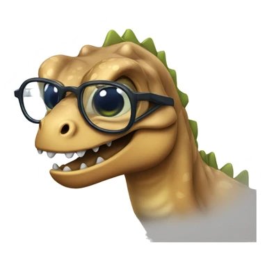 Dinosaure with glasses sticker