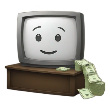 watching ads and making a lot of money rich sticker