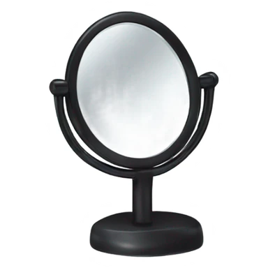 black make-up mirror sticker