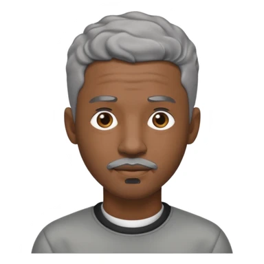 A cool debinaire black man with a very short wavy gray haired crew cut and a very short trimmed goatee. sticker