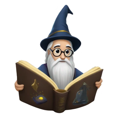 Dumbledore reading book sticker