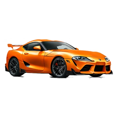 supra orange car sticker