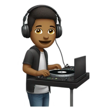 A DJ playing music sticker