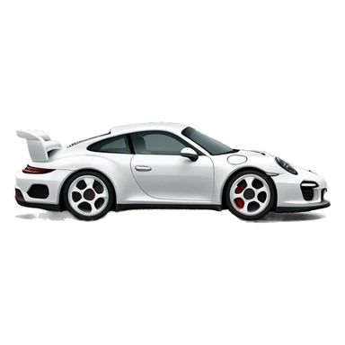 Ein schwarzer Pudel mit weißem Bart sitzt am Steuer eines als porsche 911 992 erkennbaren Autos in der Farbe kreide  sticker