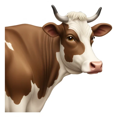 cow side view sticker