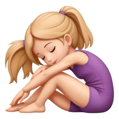 Girl yoga child’s pose sticker