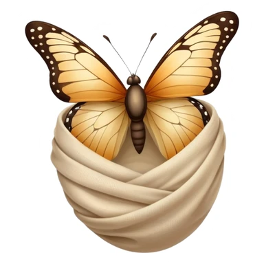 Butterfly in cocoon sticker
