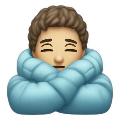 person embraces cold sticker