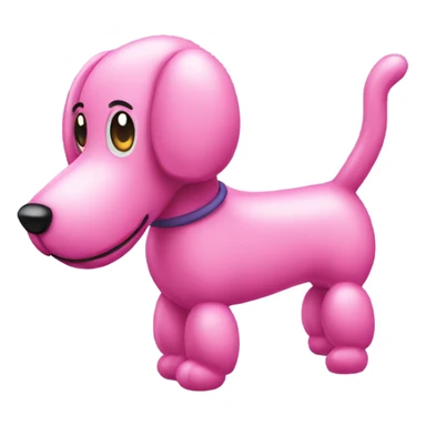 pink Balloon animal dog sticker