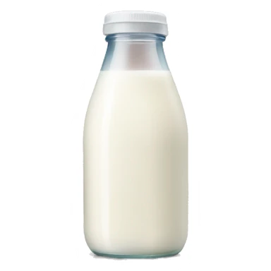 emoji drinking milk bottle with yummy expression sticker