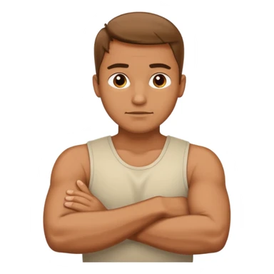 man say no with his hands crosswise sticker