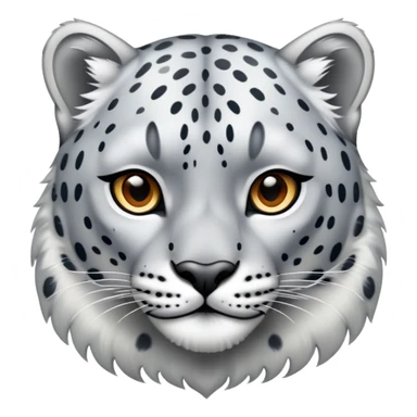 Snow leopard with silver fur  sticker