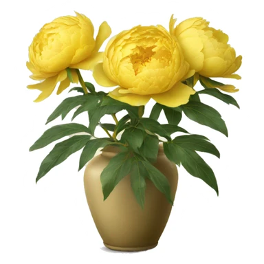 Yellow peonies  sticker
