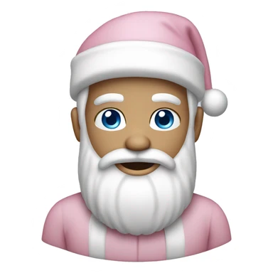 Light Pink Santa Claus with Caucasian skin and blue eyes sticker