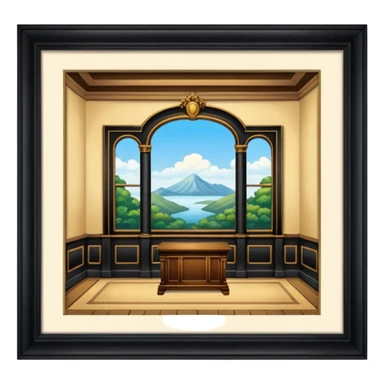 Vintage old antique academia aesthetic scenery interior  sticker