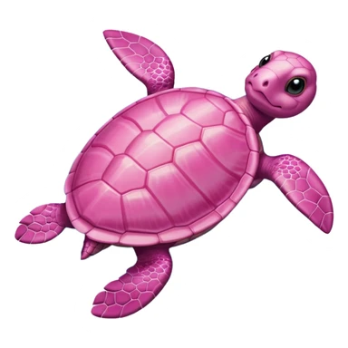 a pink turtle sticker